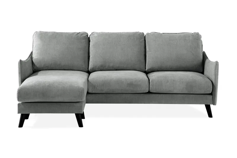 Trend Lyx 3-sits Vänstervänd L-formad Divansoffa i Tyg, Grå