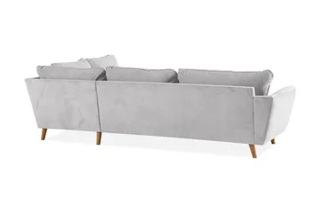 Trend Lyx 4-sits Högervänd L-formad Schäslongsoffa i Tyg - Ljusgrå - Products - Möbler - Soffa - Divansoffa & schäslongsoffa - 4 sits soffa med divan