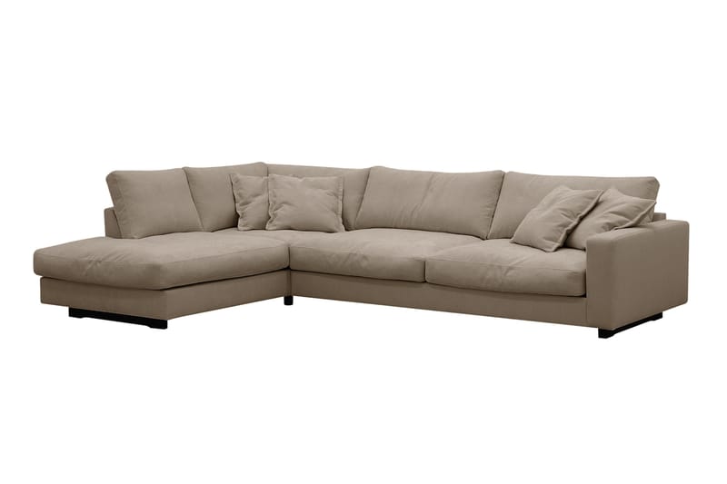 Valencia Extra Djup 4-sits Soffa med Schäslong Vänster - Brun - Products - Möbler - Soffa - Divansoffa & schäslongsoffa - 4 sits soffa med divan