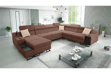 Galbally 5-sits Hörnsoffa Brown - Products - Möbler - Soffa - Sammetssoffa