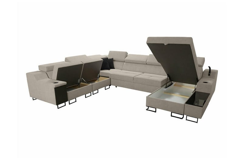 Galbally 5-sits Hörnsoffa Dark green - Products - Möbler - Soffa - Sammetssoffa