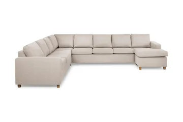 Crazy 7-sits Högervänd U-formad XX-Large Hörnsoffa med divan i Tyg