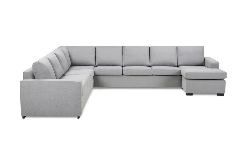 Crazy 7-sits Vändbar U-formad XX-Large Hörnsoffa med divan i Tyg, Grå