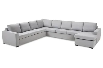 Crazy 7-sits Vändbar U-formad XX-Large Hörnsoffa med divan i Tyg - Grå - Products - Möbler - Soffa - Hörnsoffa