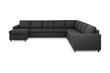 Crazy 7-sits Vändbar U-formad XX-Large Hörnsoffa med divan i Tyg - Mörkgrå / Antracit - Products - Möbler - Soffa - Hörnsoffa - Hörnsoffa med divan