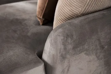 Trend 5-sits Högervänd L-formad Hörnsoffa med Divan i Sammet - Brun - Products - Möbler - Soffa - Hörnsoffa