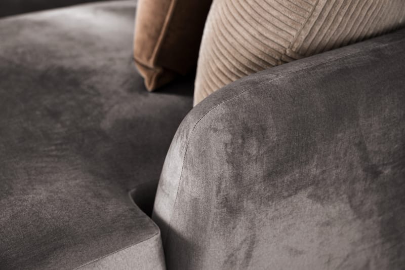 Trend 5-sits Vänstervänd U-formad Hörnsoffa med divan i Sammet - Mörkgrå - Products - Möbler - Soffa - Hörnsoffa