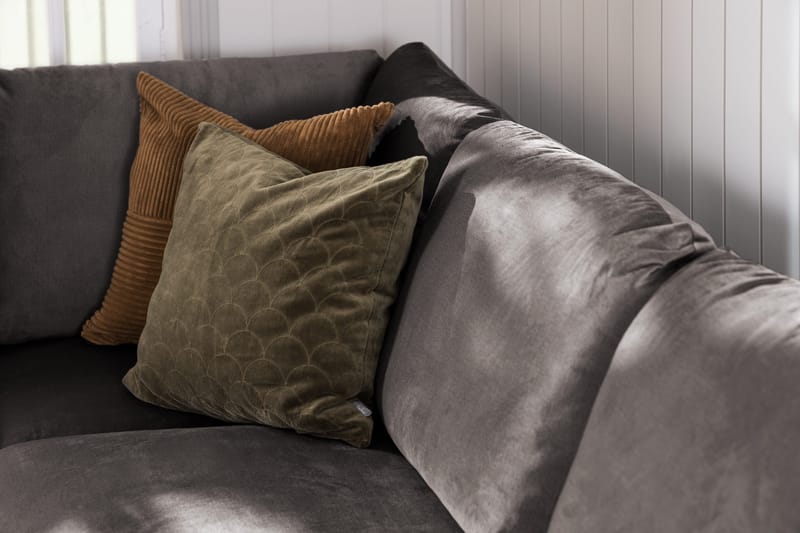 Trend 5-sits Vänstervänd U-formad Hörnsoffa med divan i Sammet - Mörkgrå - Products - Möbler - Soffa - Hörnsoffa