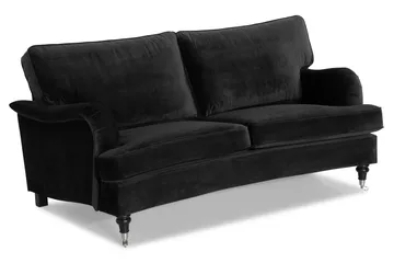 Howard Classic 2-sits Svängd Sammetssoffa - Svart - Products - Möbler - Soffa - Sammetssoffa