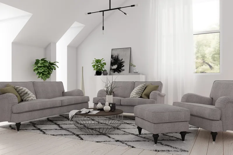 Howard Classic 2-sits Tygsoffa - Beige / Grå - Products - Möbler - Soffa - 2 sits soffa