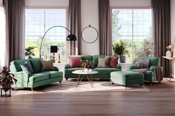 Howard Lyx 4-sits Sammetssoffa - Mörkgrön - Products - Möbler - Soffa - Sammetssoffa