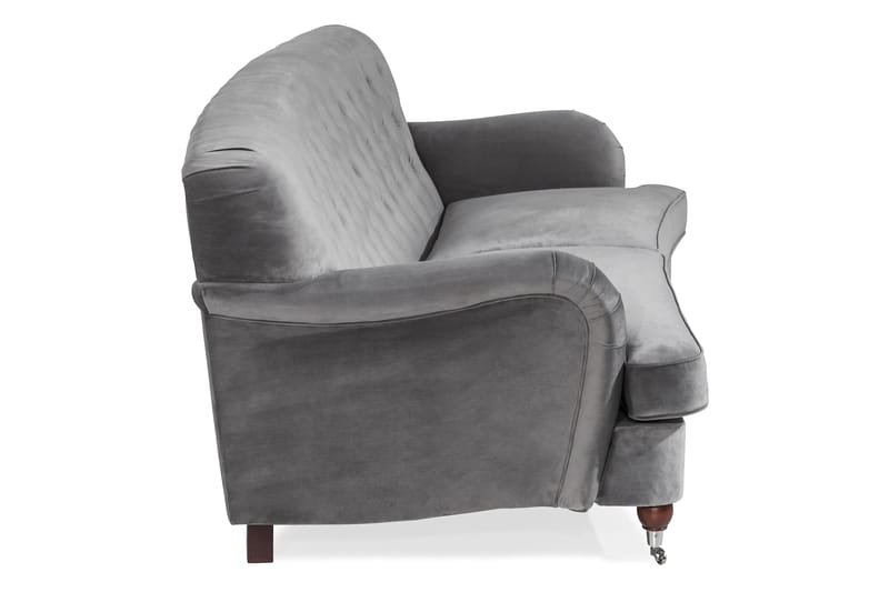 Howard Riviera 3-sits Svängd Sammetssoffa - Ljusgrå - Products - Möbler - Soffa - 3 sits soffa