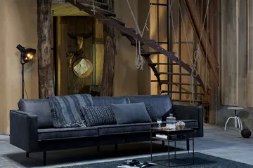 Lissbon 3-sits Soffa - Svart - Products - Möbler - Soffa - Skinnsoffa