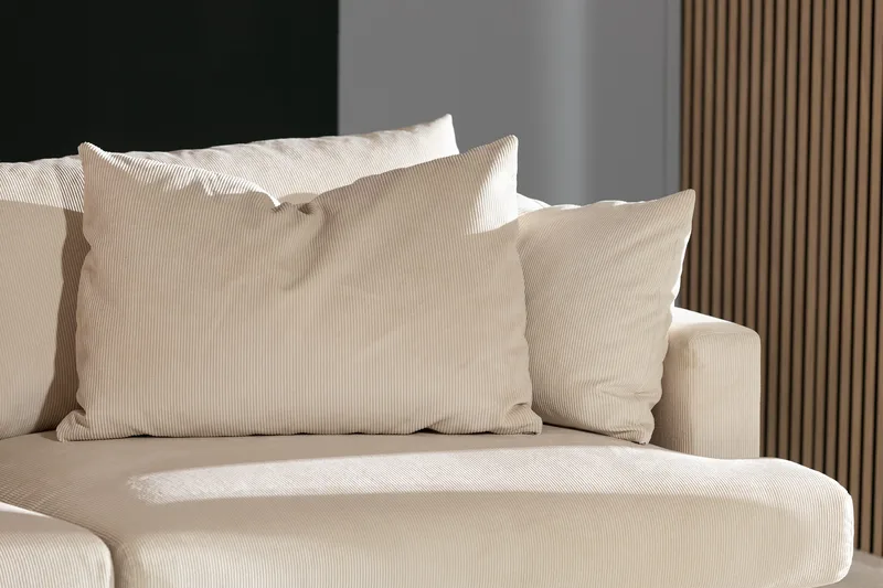 Menard 4-sits Djup Manchestersoffa - Beige - Products - Möbler - Soffa - 4 sits soffa