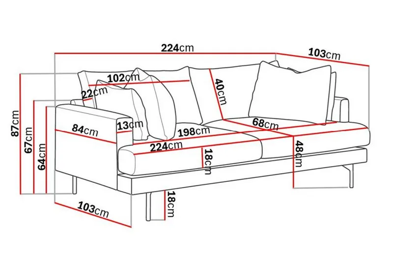 Menard Soffgrupp 4-sits + 4-sits Djup Sammetssoffa 225 cm bred - Krämvit - Products - Möbler - Soffa - Soffgrupp
