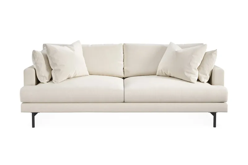 Menard Soffgrupp 4-sits + 4-sits Djup Sammetssoffa 225 cm bred - Krämvit - Products - Möbler - Soffa - Soffgrupp