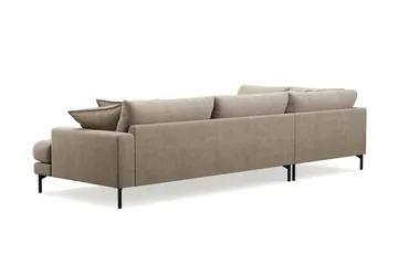 Menard Premium 5-sits Vänstervänd L-formad Djup Schäslongsoffa i Tyg - Brun - Products - Möbler - Soffa - Divansoffa & schäslongsoffa