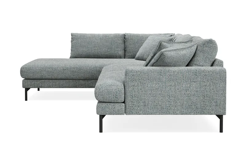 Menard Premium 5-sits Vänstervänd L-formad Djup Schäslongsoffa i Chenille - Grå/Blå - Products - Möbler - Soffa - Divansoffa & schäslongsoffa