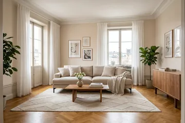 Menard Premium 4-sits Djup Soffa i Tyg - Beige - Products - Möbler - Soffa - 4 sits soffa
