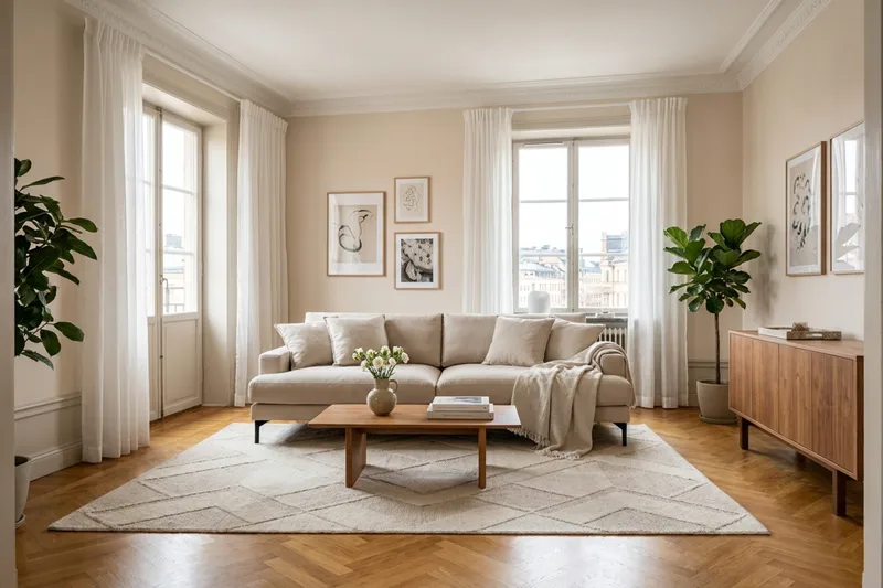 Menard Premium 4-sits Djup Soffa i Tyg - Beige - Products - Möbler - Soffa - 4 sits soffa