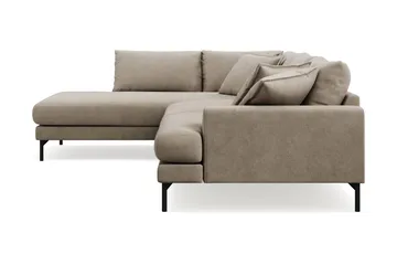 Menard Premium 5-sits Vänstervänd L-formad Djup Schäslongsoffa i Tyg - Brun - Products - Möbler - Soffa - Divansoffa & schäslongsoffa