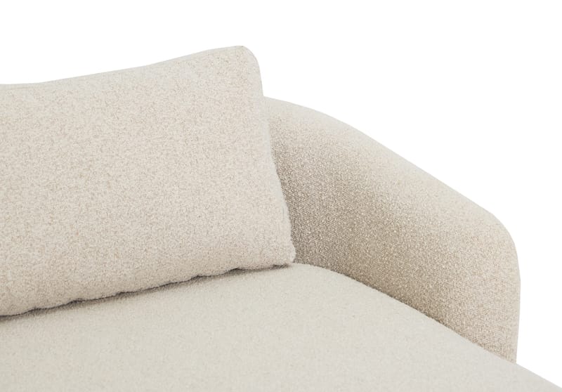 Milano 5-sits Rundad Högervänd L-soffa med Låg Rygg i Beige Boucle - Products - Möbler - Soffa - Divansoffa & schäslongsoffa