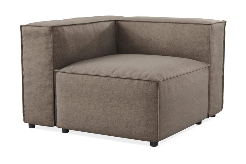 Cubo 1-sits Vänstermodul i Tyg - Grå - Products - Möbler - Soffa - Modulsoffa - Övriga moduler till modulsoffa