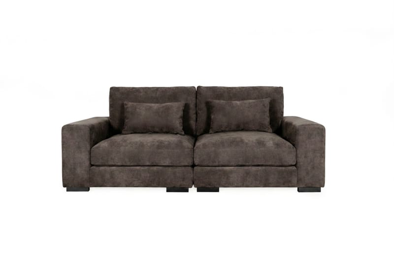 Dubai 2-sits soffa Extra Djup i Chenille, Mörkbrun