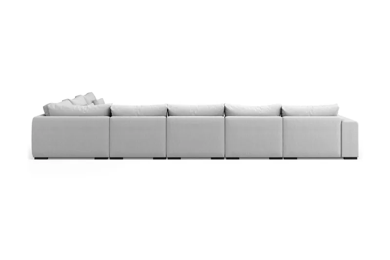 Dubai U-modulsoffa Large med Divan Vänster Extra Djup - Ljusgrå - Products - Möbler - Soffa - Modulsoffa - Komplett modulsoffa