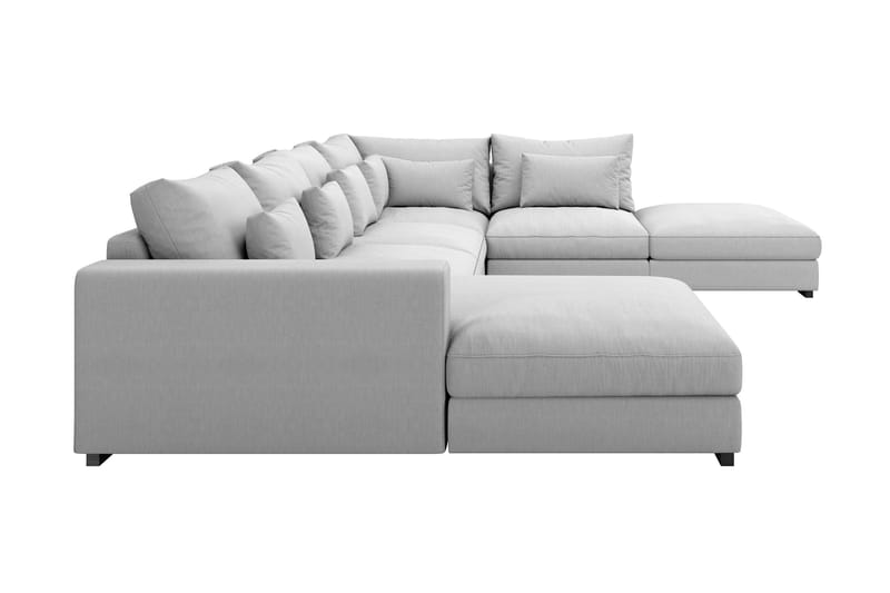 Dubai U-modulsoffa med Divan Vänster Extra Djup - Ljusgrå - Products - Möbler - Soffa - Modulsoffa - Komplett modulsoffa