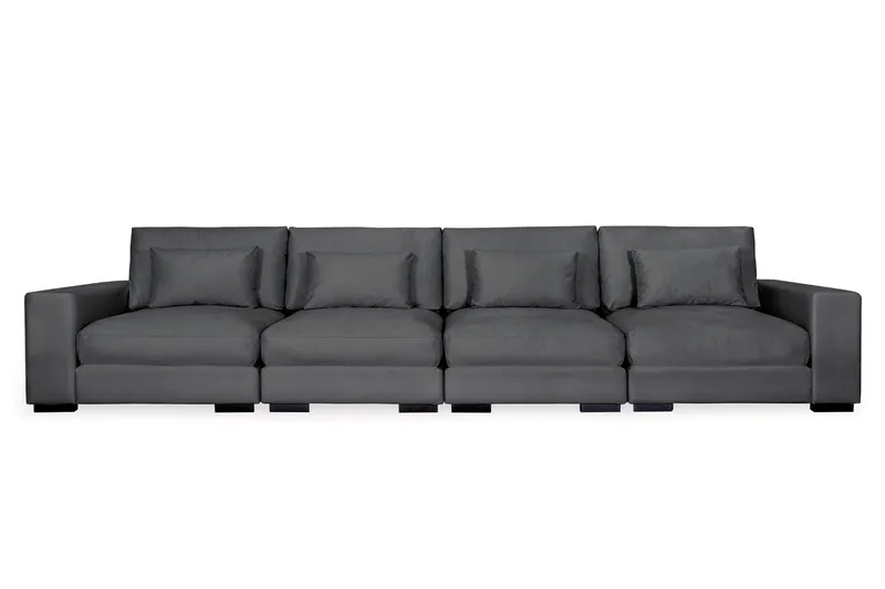 Dubai 4-sits soffa sammet Extra Djup