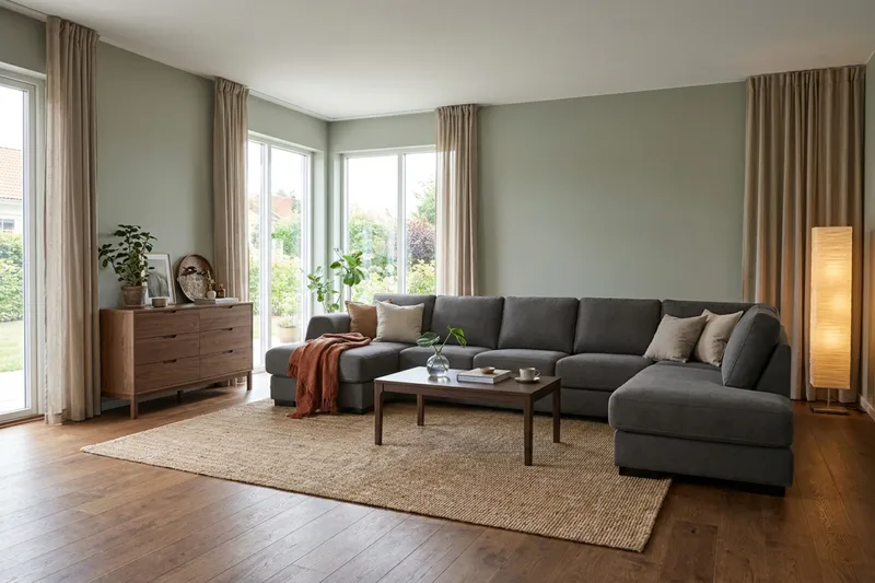 Optus 6-sits U-soffa med Divan och schäslong vänster - Mörkgrå - Products - Möbler - Soffa - U-soffa