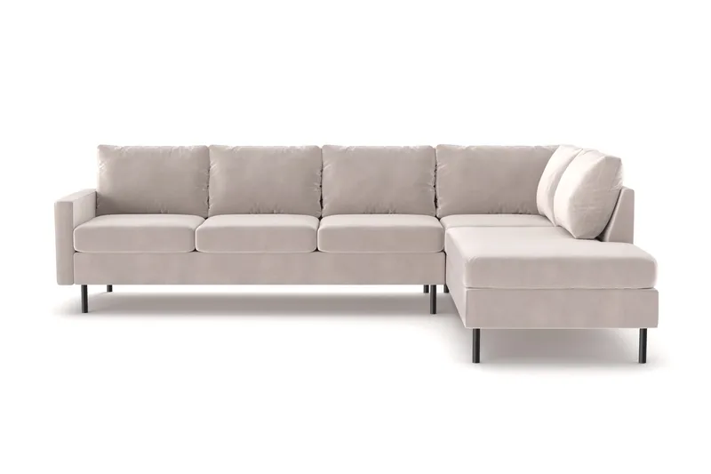 Peppe 4-sits Högervänd L-formad Schäslongsoffa i Manchester, Beige