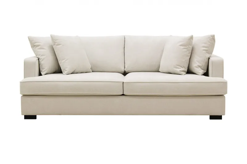 Rossita 3-sits Djup Tygsoffa, Beige