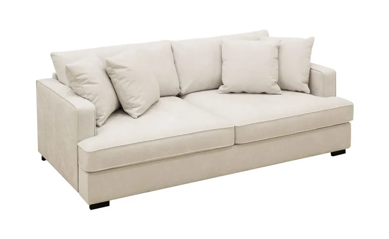 Rossita 3-sits Djup Tygsoffa - Beige - Products - Möbler - Soffa - 3 sits soffa