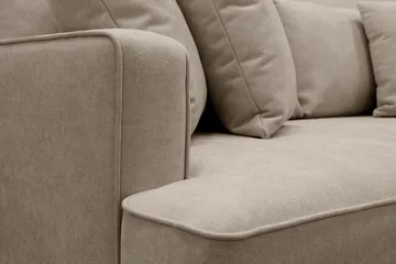 Rossita 3-sits Djup Tygsoffa med hel dyna - Brun - Products - Möbler - Soffa - 3 sits soffa