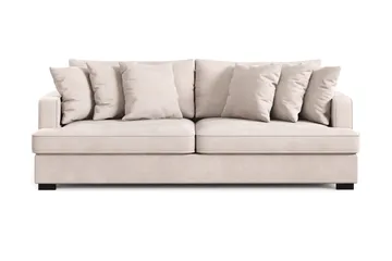 Rossita 4-sits Djup Sammetsoffa, Beige