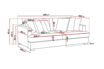 Rossita 4-sits Djup Soffa i Manchester - Mörkgrön - Products - Möbler - Soffa - 4 sits soffa