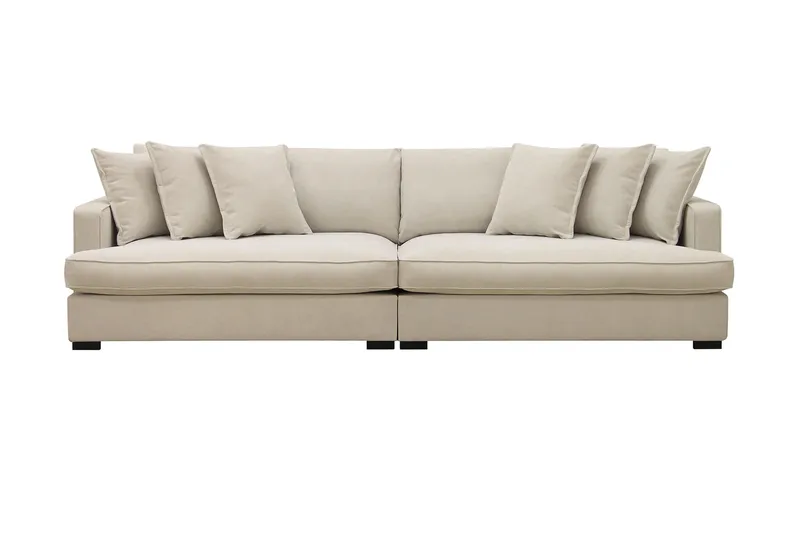 Rossita Lyx 4-sits Extra djup Tygsoffa, Beige