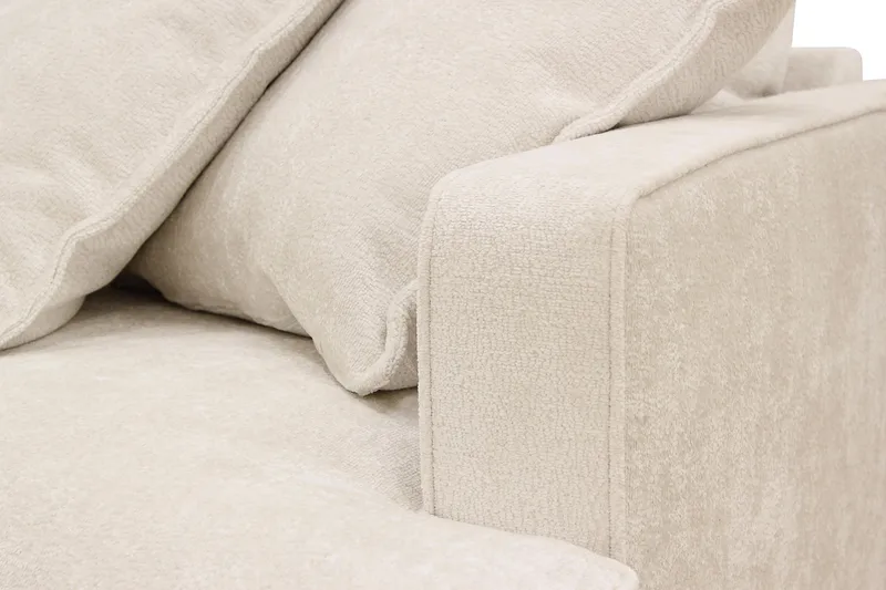 Rossita Lyx 5-sits Högervänd U-formad Extra djup Soffa med Divan och Schäslong i Chenille - Beige - Products - Möbler - Soffa - U-soffa