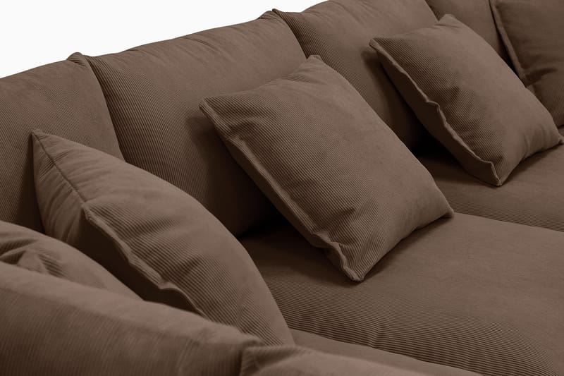 Rossita Lyx 5-sits Högervänd U-formad Extra djup Soffa med Divan och Schäslong i Manchester - Mörkbrun - Products - Möbler - Soffa - U-soffa