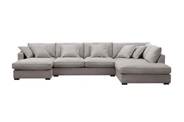 Rossita Lyx 5-sits Vänstervänd U-formad Extra djup Soffa med Divan och Schäslong i Chenille