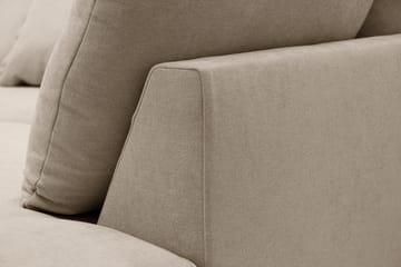 Rossita Lyx 5-sits Vänstervänd U-formad Extra djup Soffa med Divan och Schäslong i Tyg - Brun - Products - Möbler - Soffa - U-soffa