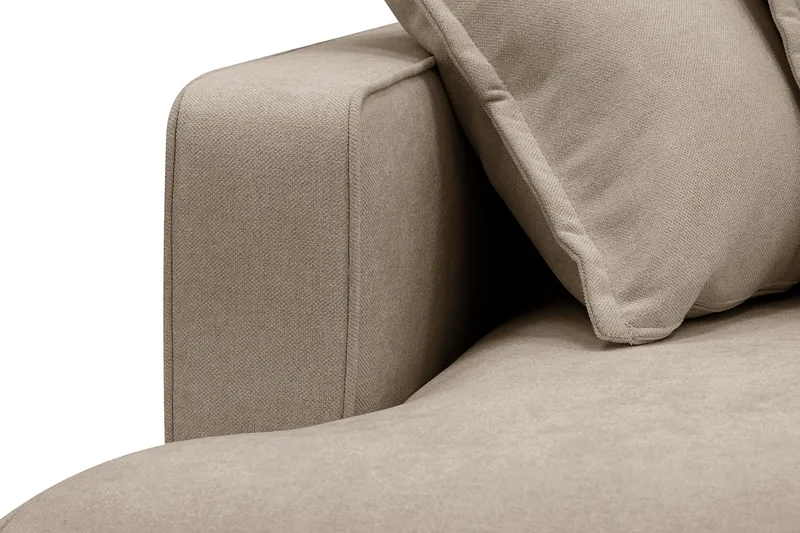 Rossita Lyx 5-sits Vänstervänd U-formad Extra djup Soffa med Divan och Schäslong i Tyg - Brun - Products - Möbler - Soffa - U-soffa