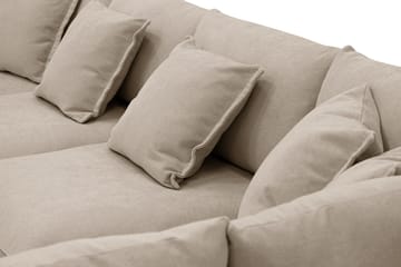 Rossita Lyx 5-sits Vänstervänd U-formad Extra djup Soffa med Divan och Schäslong i Tyg - Brun - Products - Möbler - Soffa - U-soffa