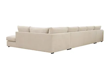 Rossita Lyx 6-sits Vänstervänd U-formad Extra djup Soffa med Divan och Schäslong i Chenille - Beige - Products - Möbler - Soffa - U-soffa