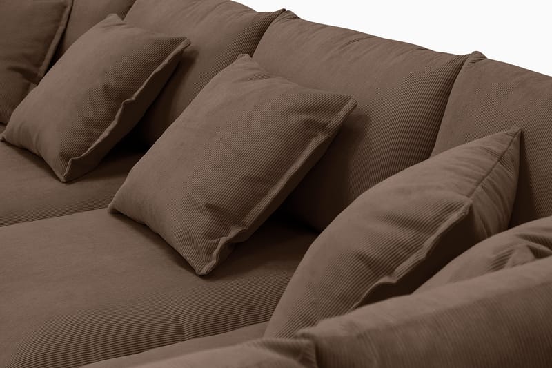 Rossita Lyx 6-sits Vänstervänd U-formad Extra djup Soffa med Divan och Schäslong i Manchester - Mörkbrun - Products - Möbler - Soffa - U-soffa