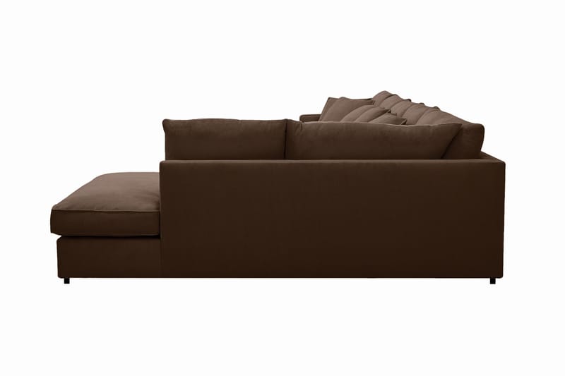 Rossita Lyx 6-sits Vänstervänd U-formad Extra djup Soffa med Divan och Schäslong i Manchester - Mörkbrun - Products - Möbler - Soffa - U-soffa