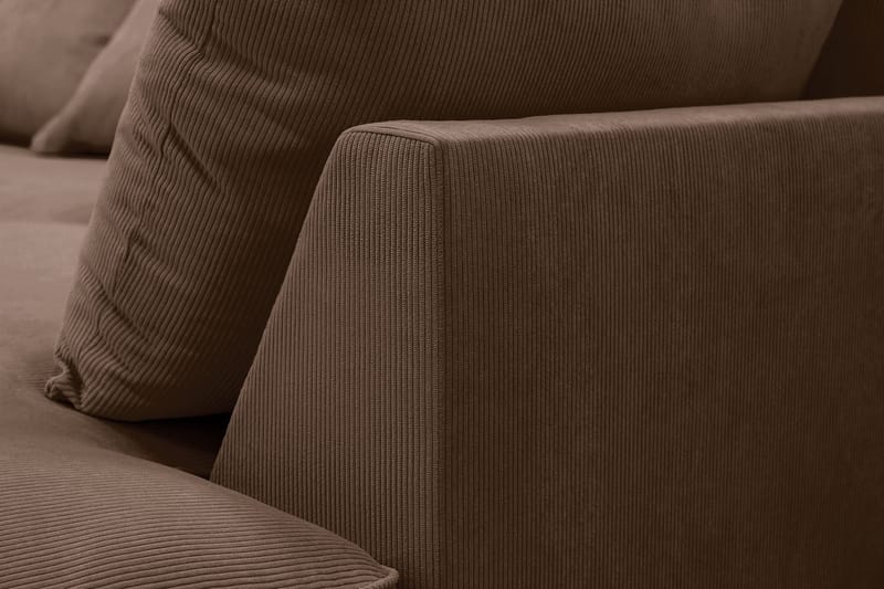 Rossita Lyx 6-sits Vänstervänd U-formad Extra djup Soffa med Divan och Schäslong i Manchester - Mörkbrun - Products - Möbler - Soffa - U-soffa