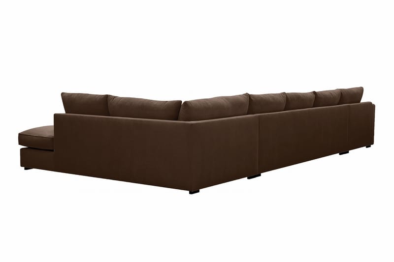 Rossita Lyx 6-sits Vänstervänd U-formad Extra djup Soffa med Divan och Schäslong i Manchester - Mörkbrun - Products - Möbler - Soffa - U-soffa